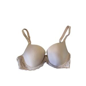 Wacoal 853117 36c Beige Underwire‎ Bra Bow Accent Preowned